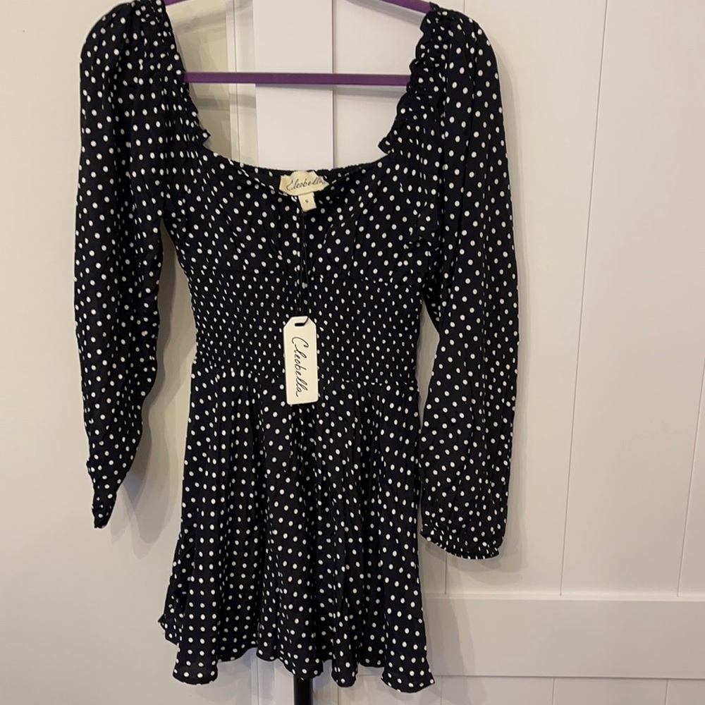 Cleobella mini poka dot dress